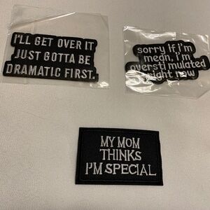 NEW! Set of 3 Hilarious Stick on Patches!  Set #8